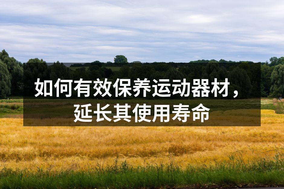 如何有效保养运动器材，延长其使用寿命